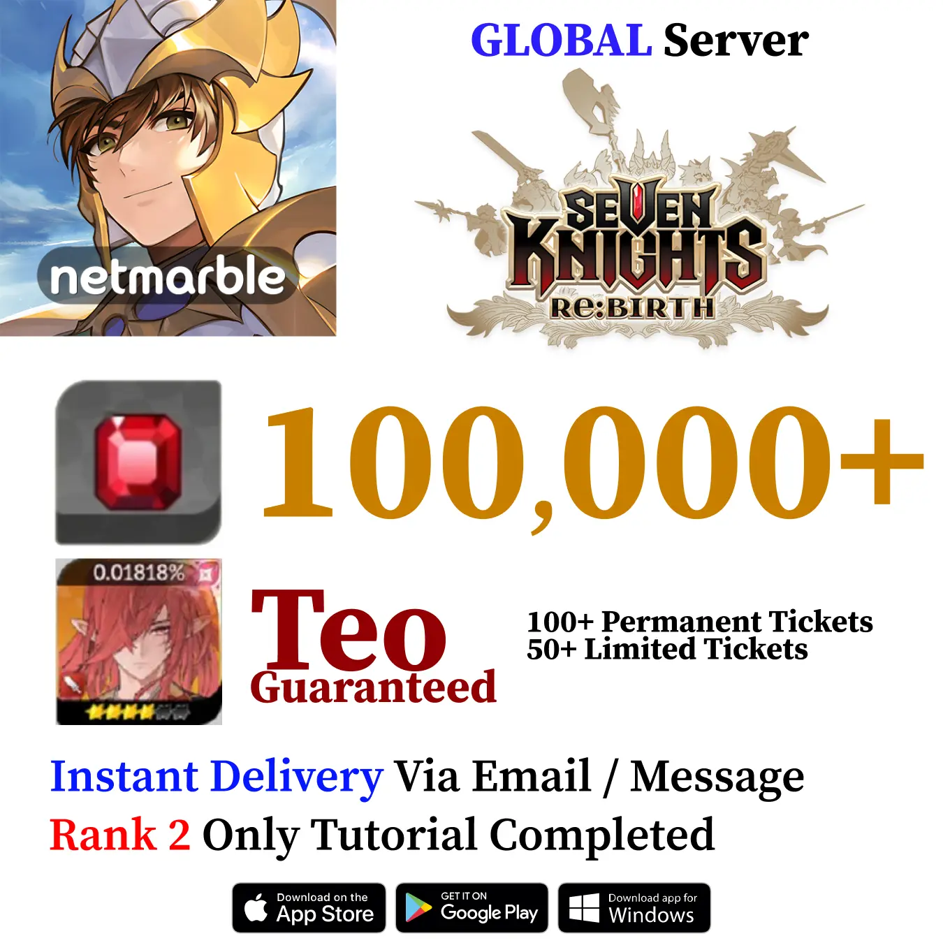 Seven Knights Re:Birth Accounts for Sale